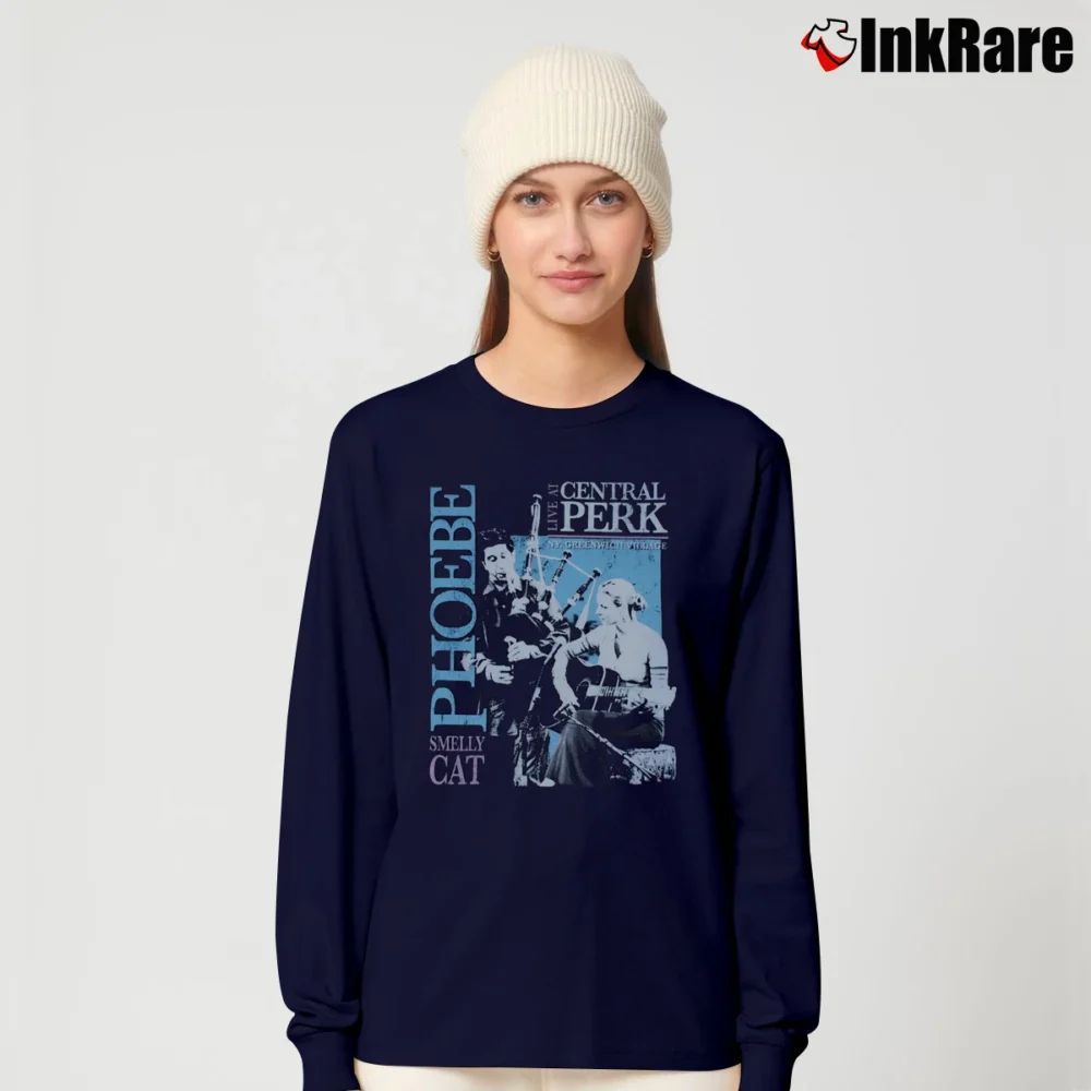 Women’s Friends Smelly Cat Tour Long-Sleeve Top in navy | Sleek, Versatile, All-Season