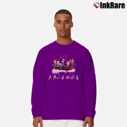 Men’s Friends Snoopy Christmas Snow Long-Sleeve Shirt in purple | Sleek, Lightweight, Year-Round Wear