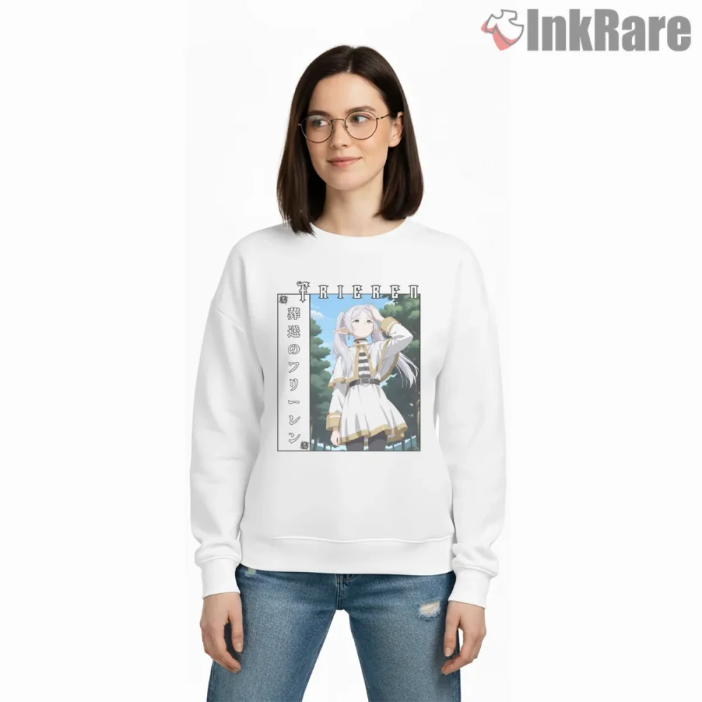 Frieren Bright Forest Light Fantasy Anime Shirt on graphic shirt for women graphic tee