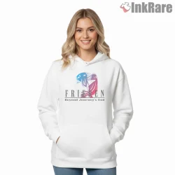 Frieren Dual Tone Profile Minimal Fantasy Anime Shirt on white hoodie for women graphic tee
