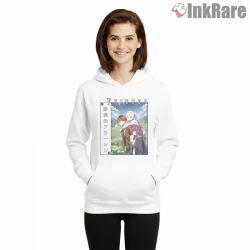 Frieren Group Journey Trio Fantasy Anime Shirt on white hoodie for women graphic tee