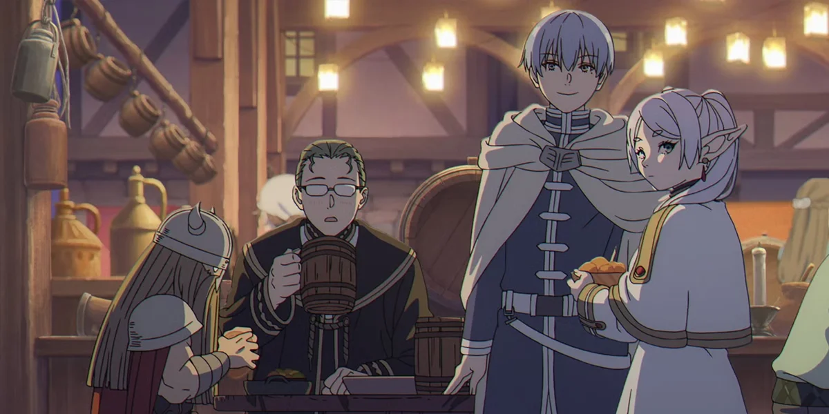 Frieren sharing a quiet everyday moment with her companions, before its meaning becomes clear