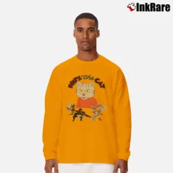 Men’s Fritz The Cat Characters Long-Sleeve Shirt in orange | Sleek, Lightweight, Year-Round Wear