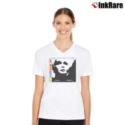 Women’s Front 242 Geography V-Neck Tee in white | Chic Neckline, Soft Texture