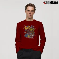 Men’s Fruity Rebels Long-Sleeve Shirt in maroon | Sleek, Lightweight, Year-Round Wear