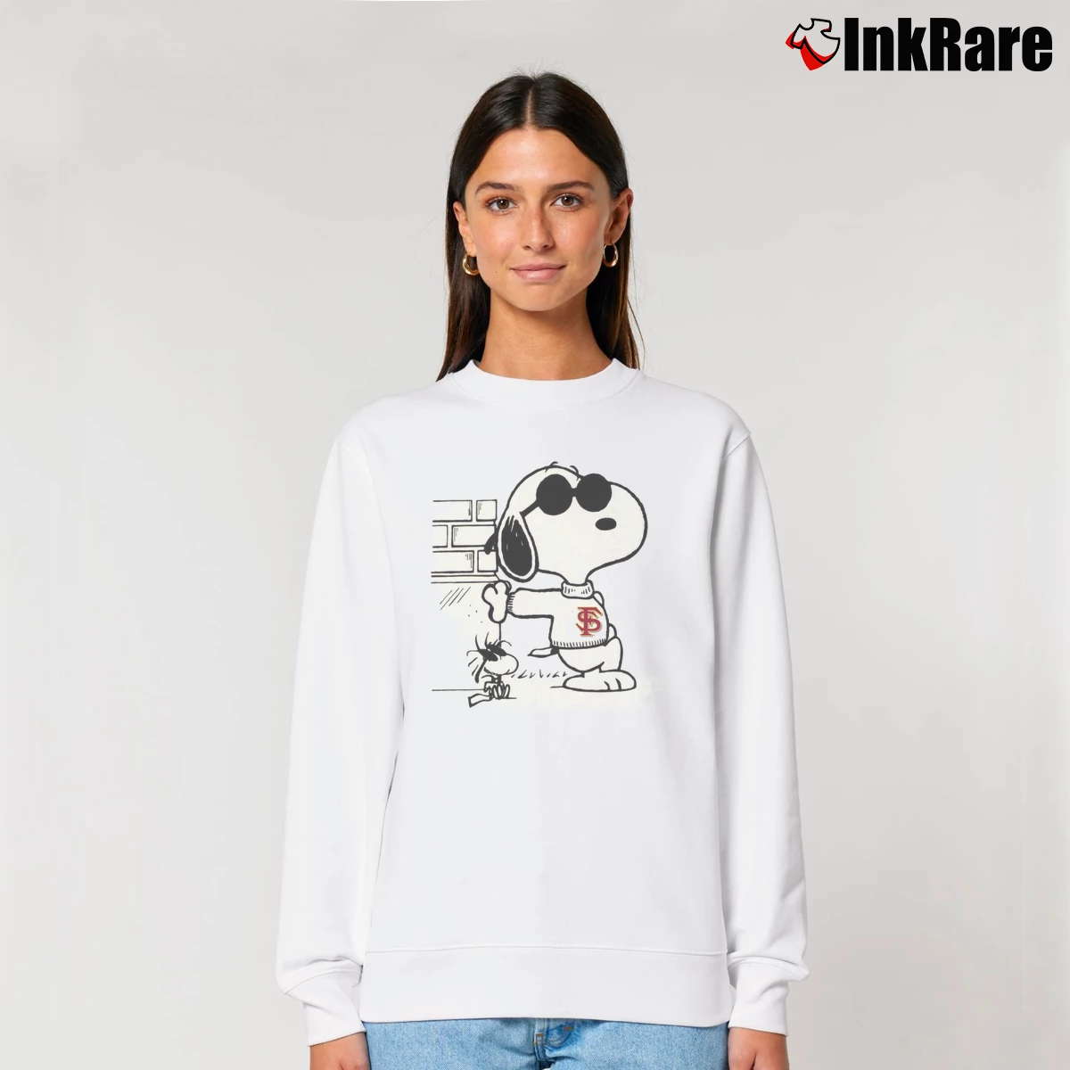 fsu joe cool snoopy Women’s Relaxed Sweatshirt in white – Cozy Casual Women’s fsu joe cool snoopy Relaxed Sweatshirt in white | Soft, Laid-Back Vibe