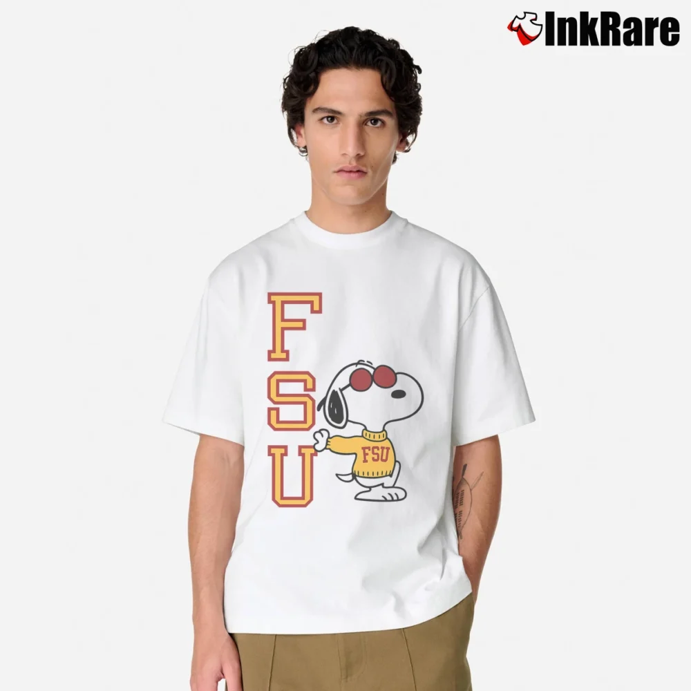 Men’s fsu snoopy Classic T-Shirt in white | Soft, Breathable Everyday Wear