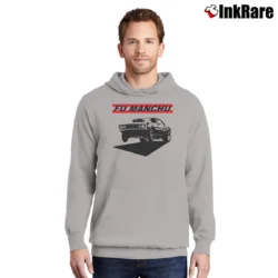 Men’s Fu Manchu Muscles Stoner Rock Pullover Hoodie in sport grey | Cozy, Durable, Modern Fit
