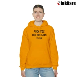 Women’s Fuck You You Fucking Fuck Cozy Hoodie in orange | Warm, Structured, Stylish