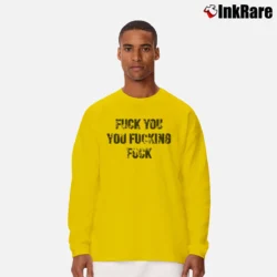 Men’s Fuck You You Fucking Fuck Long-Sleeve Shirt in yellow | Sleek, Lightweight, Year-Round Wear