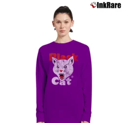 Women’s Fuel Black Cat Fireworks Graphic Long-Sleeve Top in purple | Sleek, Versatile, All-Season