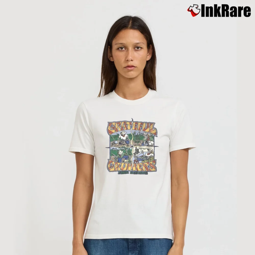 Women’s Fuel Grateful Growers Grateful Dead Signature T-Shirt in white | Soft, Flattering Fit