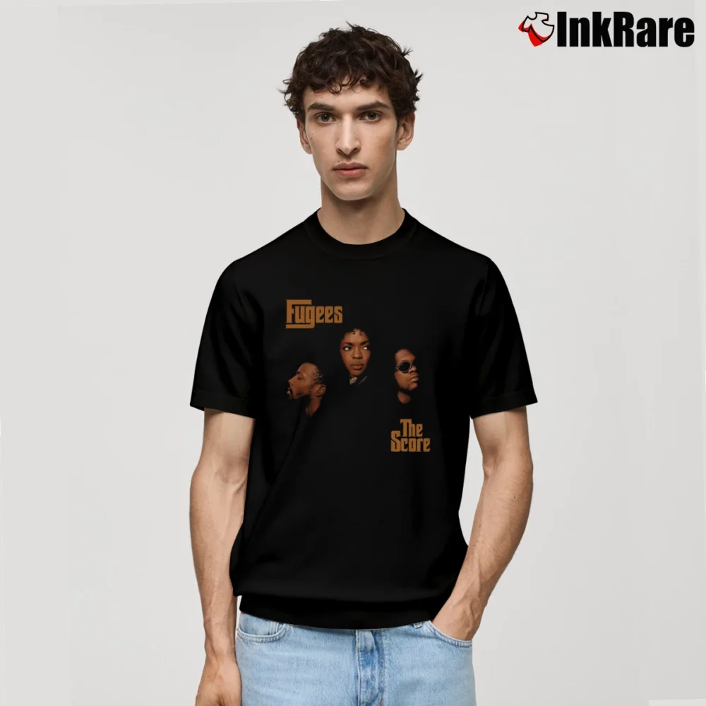 Men’s Fugees The Score Album Art Graphic Classic T-Shirt in black | Soft, Breathable Everyday Wear