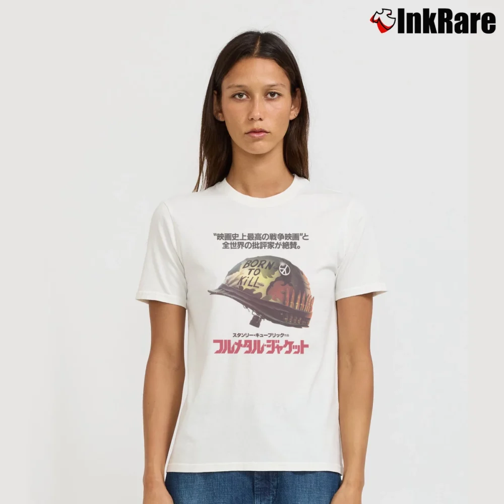Women’s Full Metal Jacket Born To Kill T-Shirt in white | Soft, Flattering Fit