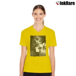 Women’s Fun Darth Vader Stormtrooper Selfie Frozen Han Solo Star Wars V-Neck Tee in yellow | Chic Neckline, Soft Texture