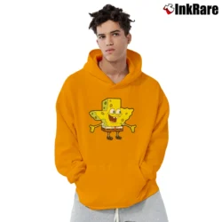 Men’s Fun Spongebob Texas Classic Funny Cartoon Pullover Hoodie in orange | Cozy, Durable, Modern Fit