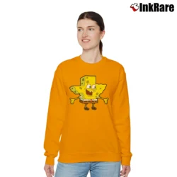 Women’s Fun Spongebob Texas Classic Funny Cartoon Relaxed Sweatshirt in orange | Soft, Laid-Back Vibe