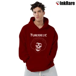 Men’s Funkadelic Maggot Brain Pullover Hoodie in maroon | Cozy, Durable, Modern Fit