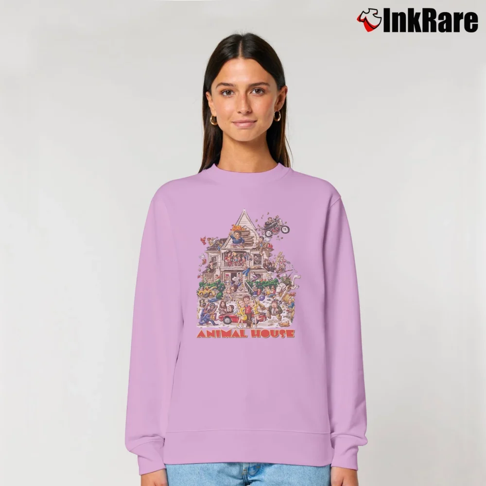 Women’s Funko Animal House Graphic Relaxed Sweatshirt in light pink | Soft, Laid-Back Vibe