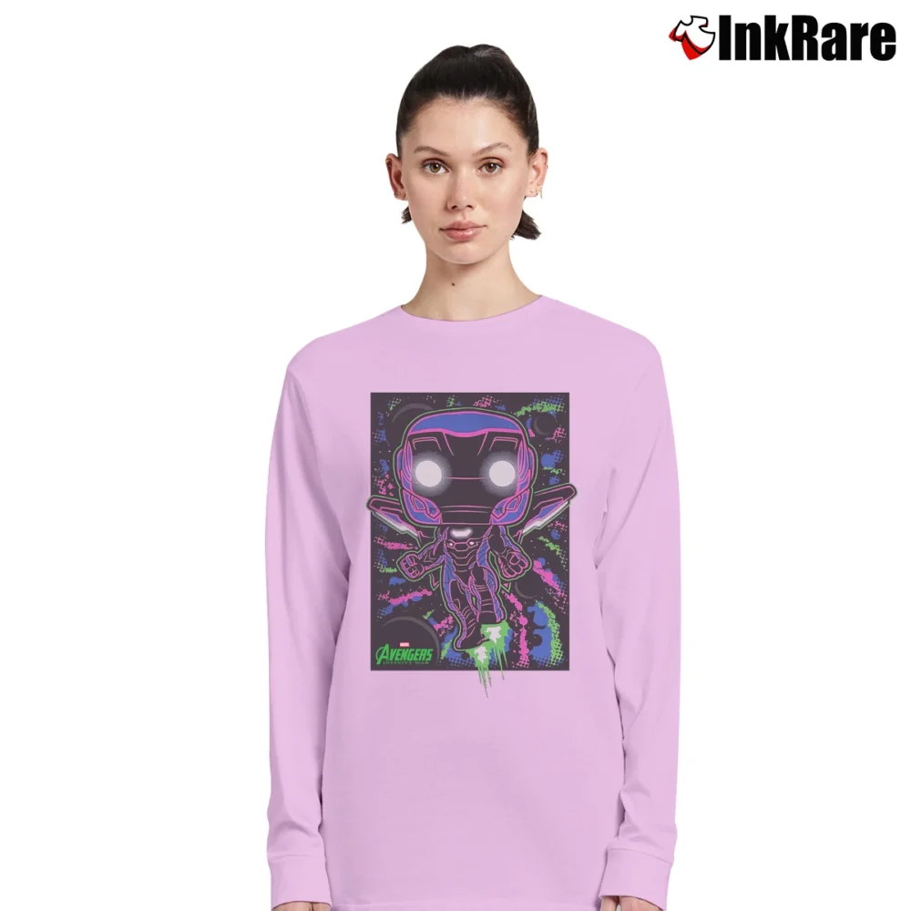 Women’s Funko Pop Marvel Iron Man Infinity War Long-Sleeve Top in light pink | Sleek, Versatile, All-Season