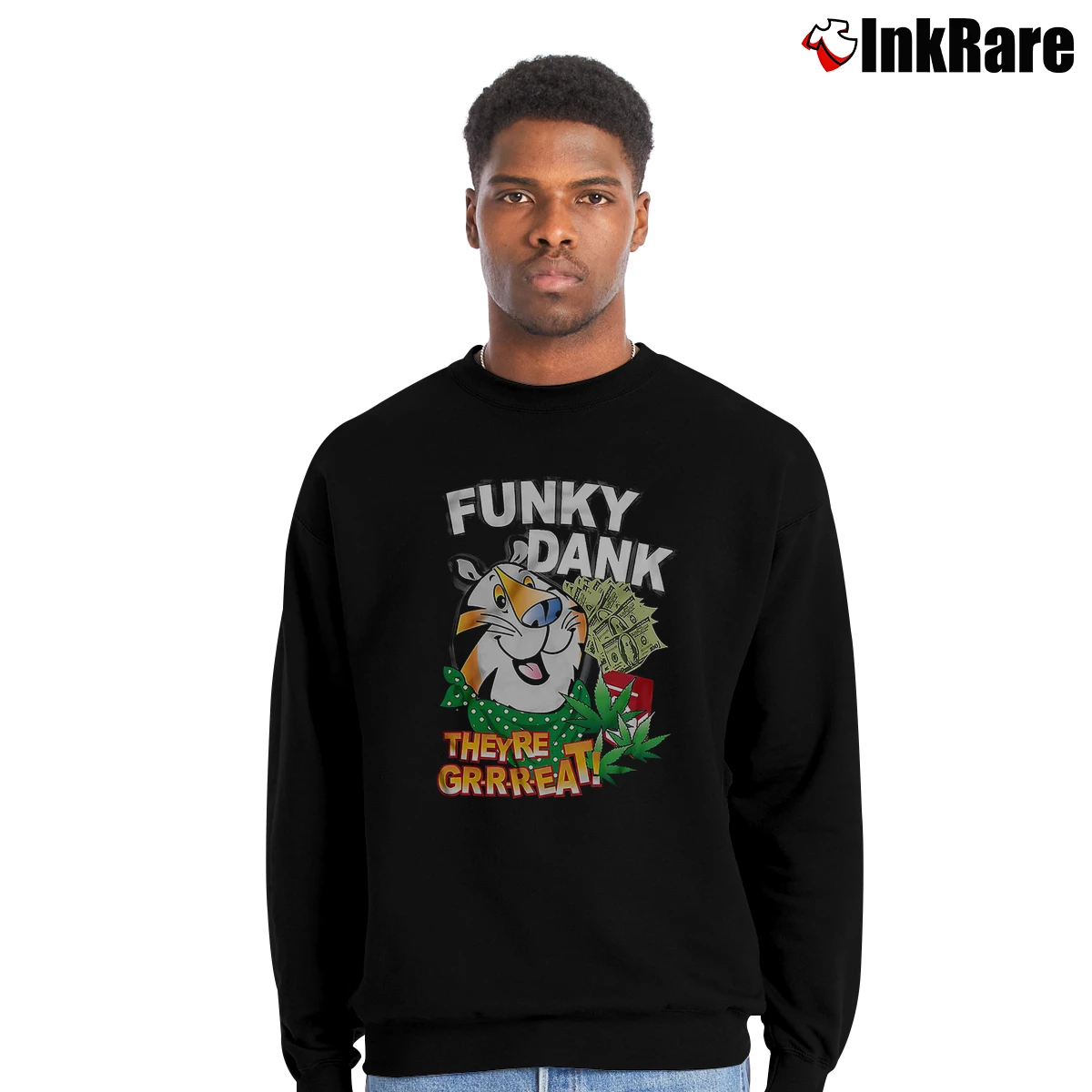 Funky Dank Tony The Tiger Men’s Crewneck Sweatshirt in black – Soft & Durable Men’s Funky Dank Tony The Tiger Crewneck Sweatshirt in black | Cozy Fabric, Clean Style