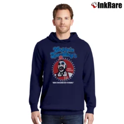 Men’s Funny Captain Spaulding Fried Chicken Satire Funny Pullover Hoodie in navy | Cozy, Durable, Modern Fit