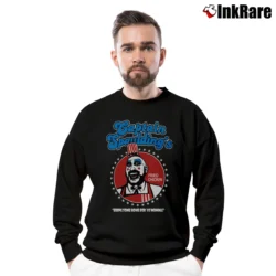 Men’s Funny Captain Spaulding Fried Chicken Satire Funny Crewneck Sweatshirt in black | Cozy Fabric, Clean Style