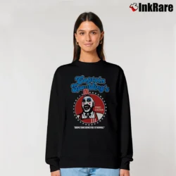 Women’s Funny Captain Spaulding Fried Chicken Satire Funny Relaxed Sweatshirt in black | Soft, Laid-Back Vibe