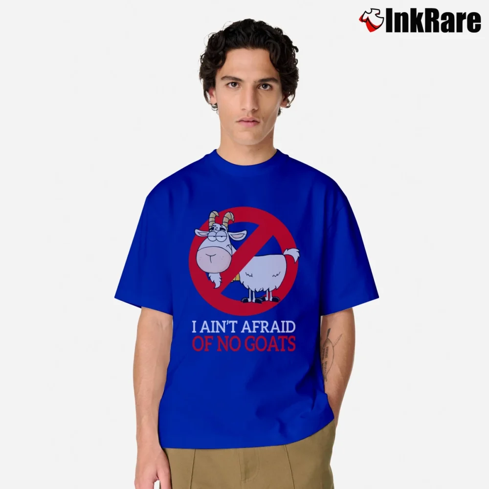 Men’s Funny Chicago Cubs I Ain't Afraid Of No Goat Baseball Classic T-Shirt in royal blue | Soft, Breathable Everyday Wear