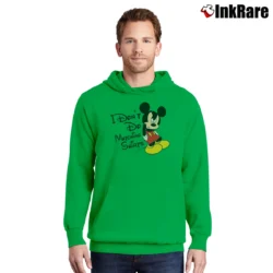Men’s Funny Disney Couple I Don't Do Matching Mickey Minnie Pullover Hoodie in irish green | Cozy, Durable, Modern Fit