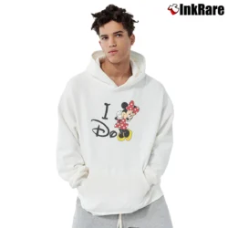 Men’s Funny Disney Couple I Don't Do Matching Mickey Minnie Pullover Hoodie in white | Cozy, Durable, Modern Fit