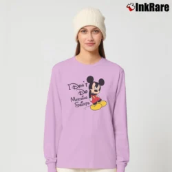 Women’s Funny Disney Couple I Don't Do Matching Mickey Minnie Long-Sleeve Top in light pink | Sleek, Versatile, All-Season