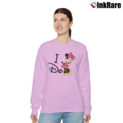 Women’s Funny Disney Couple I Don't Do Matching Mickey Minnie Relaxed Sweatshirt in light pink | Soft, Laid-Back Vibe