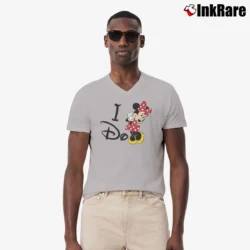 Men’s Funny Disney Couple I Don't Do Matching Mickey Minnie V-Neck Tee in sport grey | Sharp, Breathable, Everyday Staple