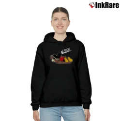 Women’s Funny Disney Mickey Mouse Trap Cozy Hoodie in black | Warm, Structured, Stylish