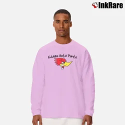 Men’s Funny Eddies Auto Parts Humor Long-Sleeve Shirt in light pink | Sleek, Lightweight, Year-Round Wear