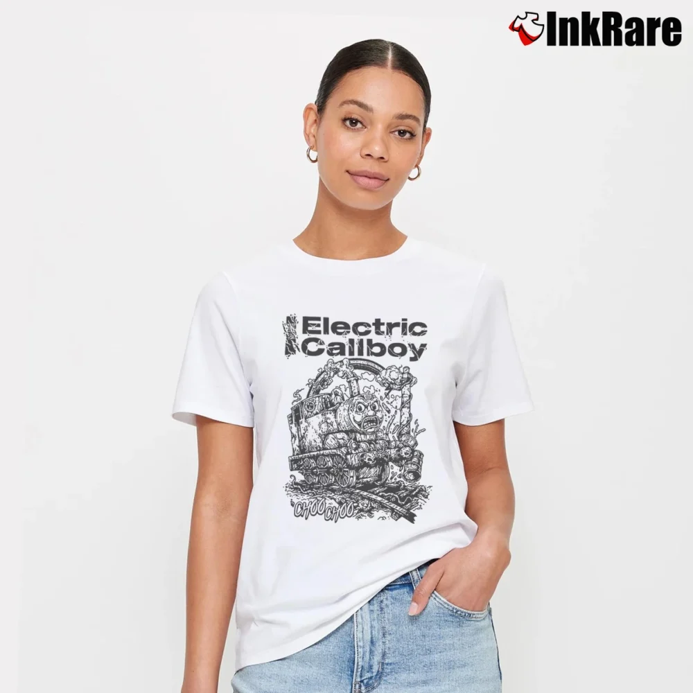 Women’s Funny electric callboy tekkno train choo choo for fans Signature T-Shirt in white | Soft, Flattering Fit