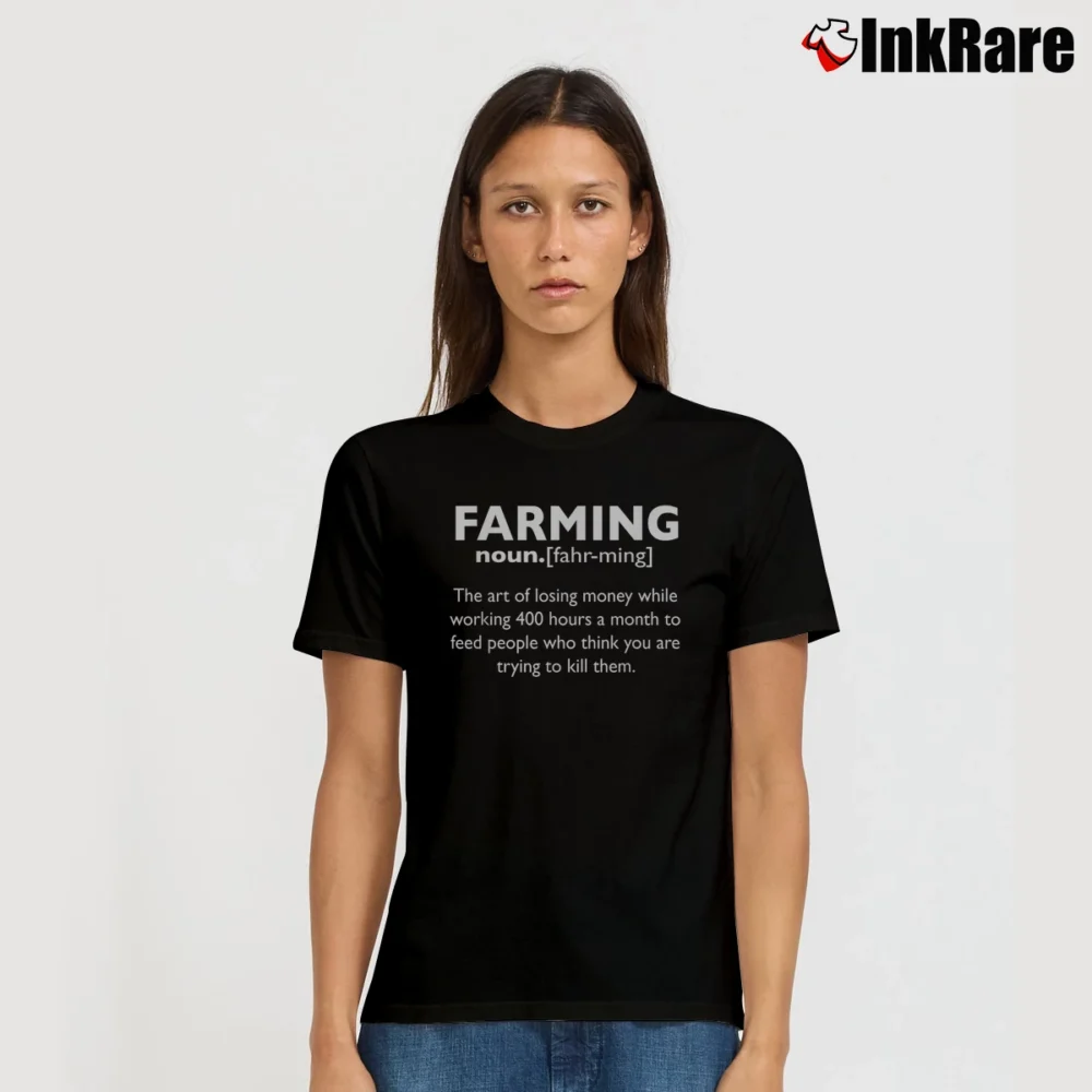 Women’s Funny Farmer Farming Definition T-Shirt in black | Soft, Flattering Fit