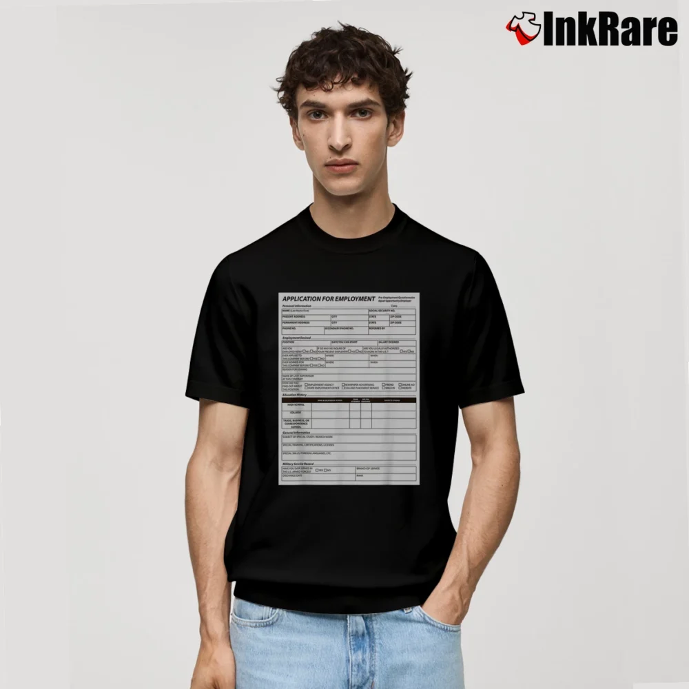 Men’s Funny Halloween Costume Job Application Trick Or Treat Classic T-Shirt in black | Soft, Breathable Everyday Wear
