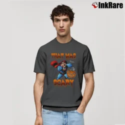 Men’s Funny Halloween Superman Scary Costume Classic T-Shirt in charcoal | Soft, Breathable Everyday Wear