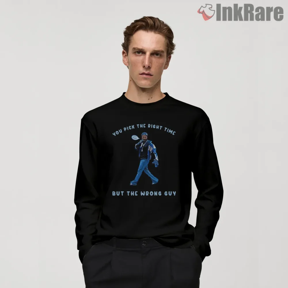 Funny Kendrick Lamar You Picked The Wrong Guy Drake Shirt on black long sleeve shirt for men graphic tee