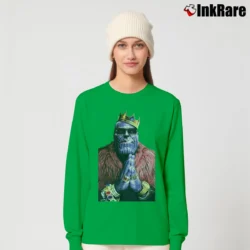 Women’s Funny Marvel Avengers Biggie Thanos Villain Parody Long-Sleeve Top in irish green | Sleek, Versatile, All-Season