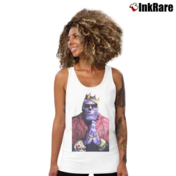 Women’s Funny Marvel Avengers Biggie Thanos Villain Parody Tank Top in white | Lightweight, Movement-Friendly