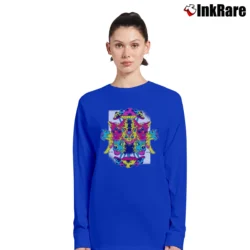 Women’s Funny Mushroom Cat For Animal Lovers Long-Sleeve Top in royal blue | Sleek, Versatile, All-Season