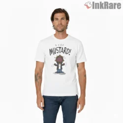 Funny Mustard Lamar Tv Off Parody Meme Cartoon Shirt on white short sleeve shirt for men graphic tee