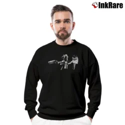 Men’s Funny Philadelphia Phillies Phanatic Gritty Crewneck Sweatshirt in black | Cozy Fabric, Clean Style