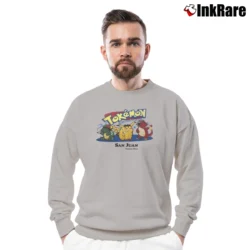 Men’s Funny Pokemon Tokemon Gotta Smoke 'Em All Crewneck Sweatshirt in sport grey | Cozy Fabric, Clean Style
