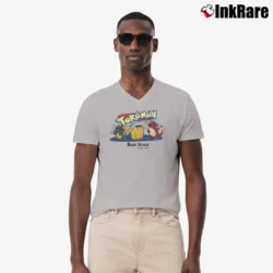 Men’s Funny Pokemon Tokemon Gotta Smoke 'Em All V-Neck Tee in sport grey | Sharp, Breathable, Everyday Staple