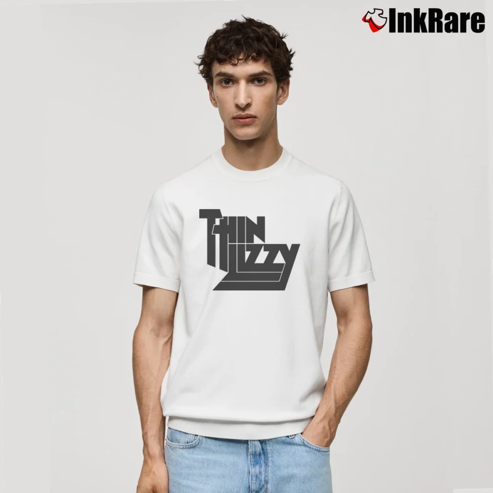 Men’s Funny Quotes Thin Lizzy Goldfish Graphic Classic T-Shirt in white | Soft, Breathable Everyday Wear