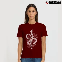 Women’s Funny Rpg Dragon And Dice Adhd Dnd Gaming Signature T-Shirt in maroon | Soft, Flattering Fit